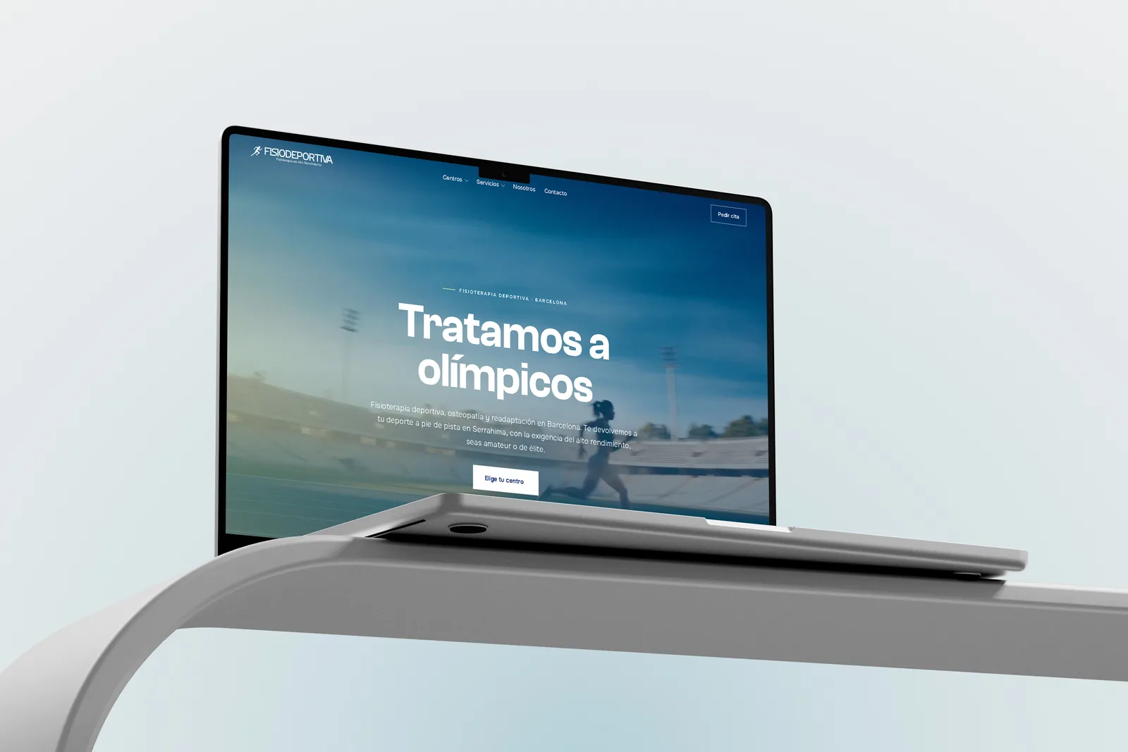 Fisiodeportiva — nueva web en escritorio, Simbiosi Studio