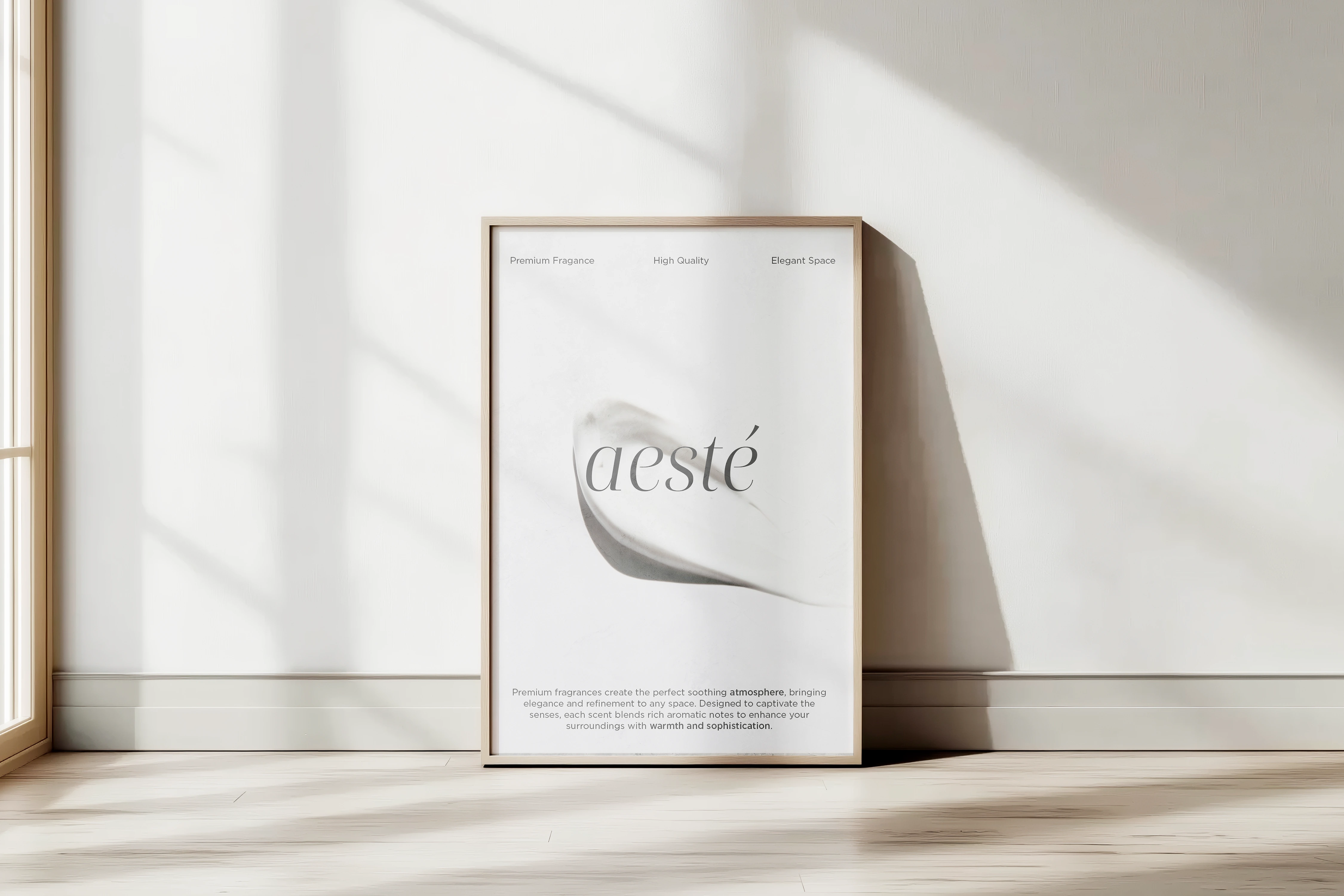 Detalle tipográfico y etiqueta Aesté